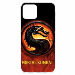 Чохол для iPhone 12 Pro Mortal kombat  logo and fire - PrintSalon
