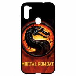 Чохол для Samsung A11 / M11 Mortal kombat  logo and fire - PrintSalon
