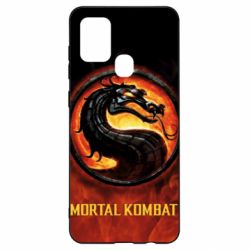 Чохол для Samsung A21s Mortal kombat  logo and fire - PrintSalon