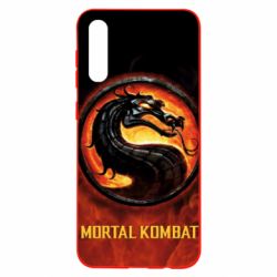 Чохол для Samsung A50 Mortal kombat logo and fire-PrintSalon Чохол для Samsung A50 Mortal kombat logo and fire