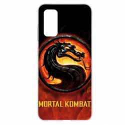 Чохол для Samsung S20 Mortal kombat  logo and fire - PrintSalon