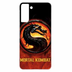 Чохол для Samsung S21+ Mortal kombat  logo and fire - PrintSalon