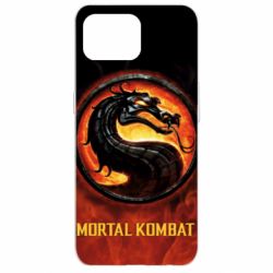 Чохол для Oppo Reno 4 Lite Mortal kombat logo and fire-PrintSalon Чохол для Oppo Reno 4 Lite Mortal kombat logo and fire