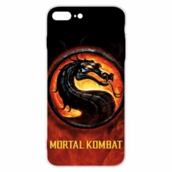Чохол для iPhone 8 Plus Mortal kombat  logo and fire - PrintSalon