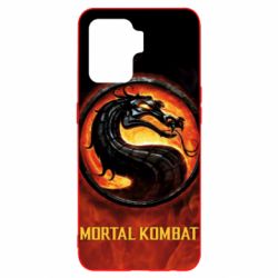 Чохол для Oppo Reno 5 Lite Mortal kombat  logo and fire - PrintSalon