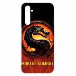 Чохол для Realme 6 Pro Mortal kombat  logo and fire - PrintSalon