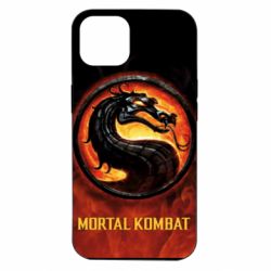 Чохол для iPhone 14 Mortal kombat  logo and fire - PrintSalon