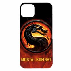Чохол для iPhone 14 Plus Mortal kombat  logo and fire - PrintSalon