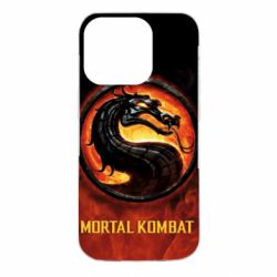 Чохол для iPhone 14 Pro Mortal kombat  logo and fire - PrintSalon
