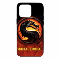 Чохол для iPhone 14 Pro Max Mortal kombat  logo and fire - PrintSalon