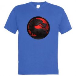 Чоловіча футболка з V-подібним вирізом Mortal Kombat Logo - PrintSalon