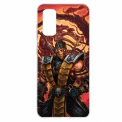 Чехол для Samsung S20 Mortal Kombat Scorpion-PrintSalon Чехол для Samsung S20 Mortal Kombat Scorpion