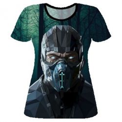 Женская футболка 3D Mortal Kombat Sub-Zero - PrintSalon