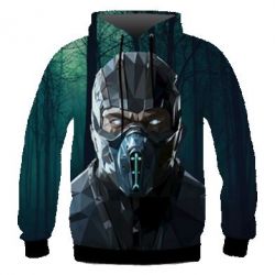 Мужское 3D худи Mortal Kombat Sub-Zero-PrintSalon Мужское 3D худи Mortal Kombat Sub-Zero