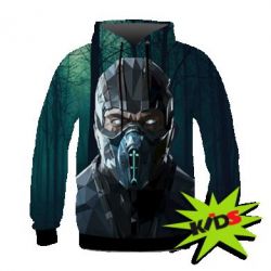 Детское 3D худи Mortal Kombat Sub-Zero - PrintSalon