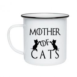 Кружка емальована Mother of cats1 - PrintSalon