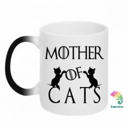 Чашка-хамелеон Mother of cats1 - PrintSalon