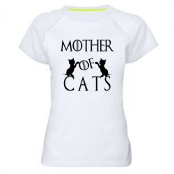Жіноча футболка для спорту Mother of cats1 - PrintSalon