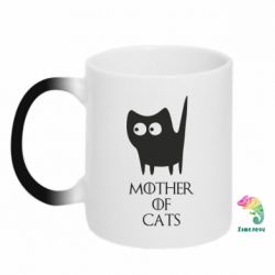 Чашка-хамелеон Mother of cats - PrintSalon