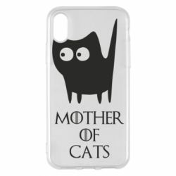 Чехол для iPhone X/Xs Mother of cats - PrintSalon