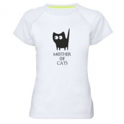 Женская футболка для спорта Mother of cats - PrintSalon