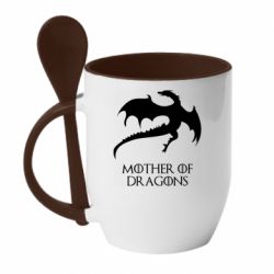 Чашка с ложкой Mother of dragons 1 - PrintSalon