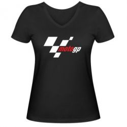 Жіноча футболка з V-подібним вирізом MOTO GP - PrintSalon