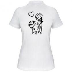 Женское поло MOTO LOVE - PrintSalon
