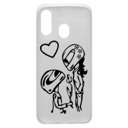 Чехол для Samsung A40 MOTO LOVE - PrintSalon