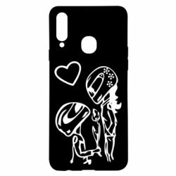 Чехол для Samsung A20s MOTO LOVE - PrintSalon
