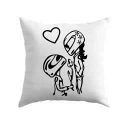 Подушка MOTO LOVE - PrintSalon