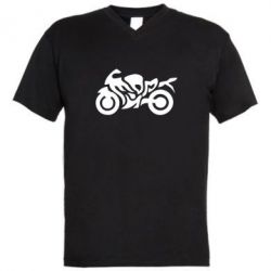 Чоловіча футболка з V-подібним вирізом MOTO SPORT - PrintSalon