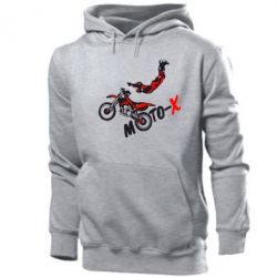 Мужское худи Moto-X - PrintSalon
