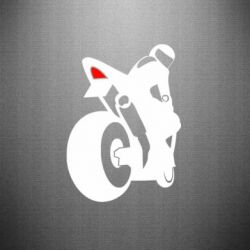 Наклейка Мотоцикліст на спорті