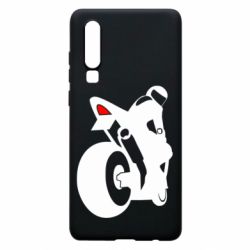 Чехол для Huawei P30 Мотоциклист на спорте