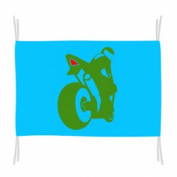 Флаг Мотоциклист на спорте