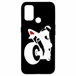 Чехол для Oppo A53/A32/A33 Мотоциклист на спорте