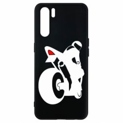 Чехол для Oppo A91/Reno3 Мотоциклист на спорте - PrintSalon