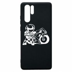 Чехол для Huawei P30 Pro Мотоциклист - PrintSalon