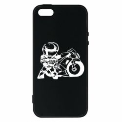 Чехол для iPhone5/5S/SE Мотоциклист - PrintSalon