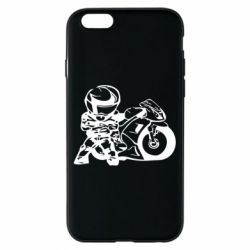 Чехол для iPhone 6/6S Мотоциклист - PrintSalon