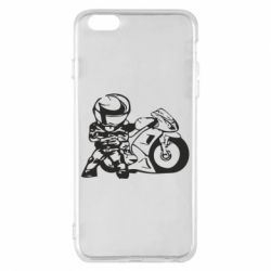 Чехол для iPhone 6 Plus/6S Plus Мотоциклист - PrintSalon