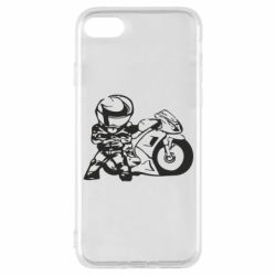 Чехол для iPhone 7 Мотоциклист - PrintSalon
