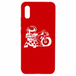 Чехол для Xiaomi Redmi 9a Мотоциклист - PrintSalon