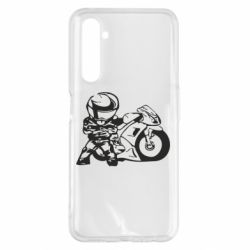 Чехол для Realme 6 Pro Мотоциклист - PrintSalon