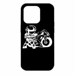 Чехол для iPhone 14 Pro Мотоциклист - PrintSalon