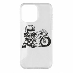Чехол для iPhone 14 Pro Max Мотоциклист - PrintSalon
