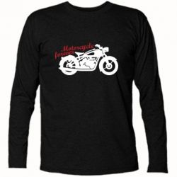 Футболка с длинным рукавом Motorcycle forever - PrintSalon
