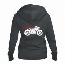 Женское худи на молнии Motorcycle forever