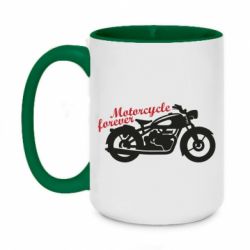 Чашка двухцветная 420ml Motorcycle forever - PrintSalon